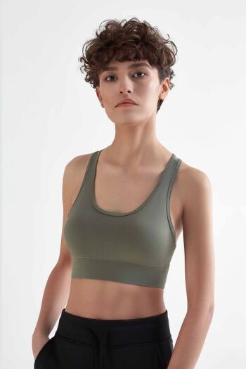 T1200-05 | Brassière de sport femme recyclée - Vert clair 1