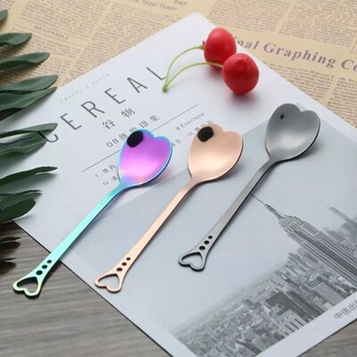 Heart-shaped Tea/Coffee/Dessert Spoon - Rainbow