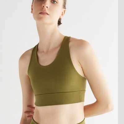 T1202-13 | Women's Yoga Top recycled - Olive