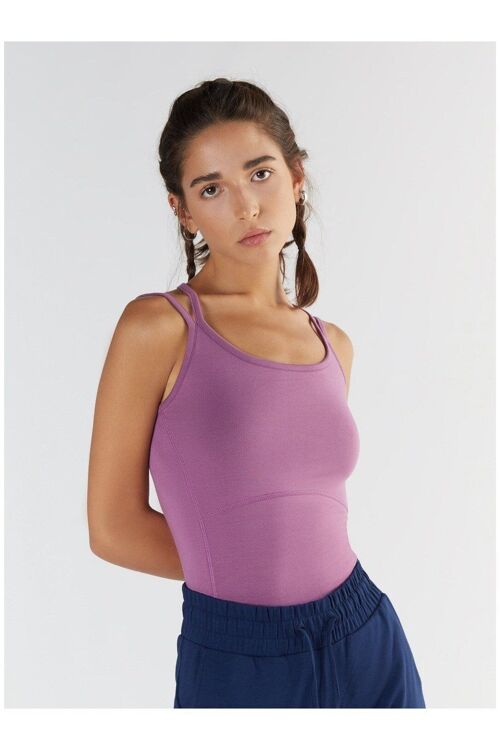 T1212-16 | TENCEL™ Active Women's Spaghetti Strap Top - Purple Nitro