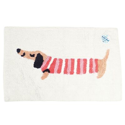 Tapis de bain en coton tufté - Sausage Dog