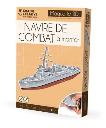 MAQUETTE 3D NAVIRE DE COMBAT 1