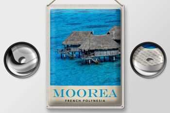 Panneau en étain voyage 30x40cm, île de Moorea, plage de vacances du pacifique sud 2