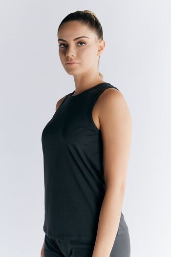 T1214-24 | Haut de yoga actif TENCEL™ - Noir Pirate 4