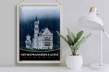 Plaque en tôle voyage 30x40cm Château de Neuschwanstein Marienbrücke 3