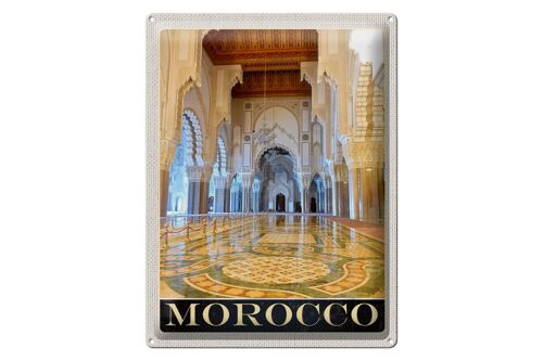 Blechschild Reise 30x40cm Marokko Afrika Medina Moschee Urlaub