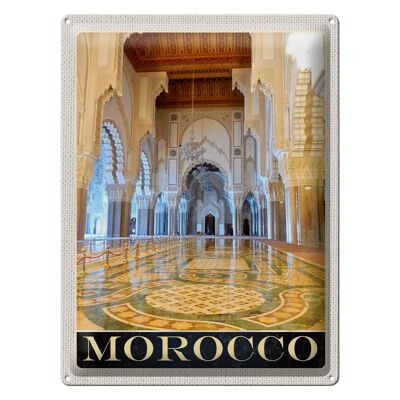 Targa in metallo da viaggio 30x40 cm Marocco Africa Medina Moschea Vacanza