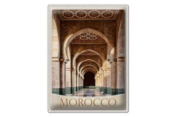 Panneau de voyage en étain, 30x40cm, maroc, afrique, médina, mosquée, couloir 1