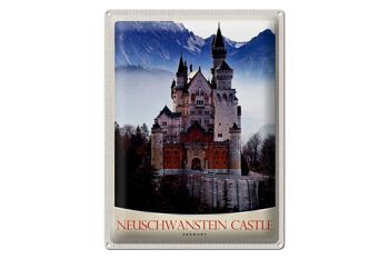 Plaque en tôle voyage 30x40cm Château de Neuschwanstein Allemagne 1