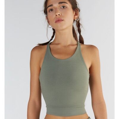 T1220-05 | Crop Top Femme - Vert Clair