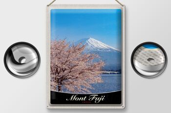 Signe en étain voyage 30x40cm, Mont Fuji, japon, asie, arbre de montagnes 2