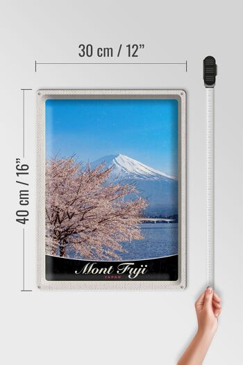 Signe en étain voyage 30x40cm, Mont Fuji, japon, asie, arbre de montagnes 4