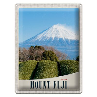 Targa in metallo da viaggio 30x40 cm Monte Fuji Giappone Asia Montagne Natura