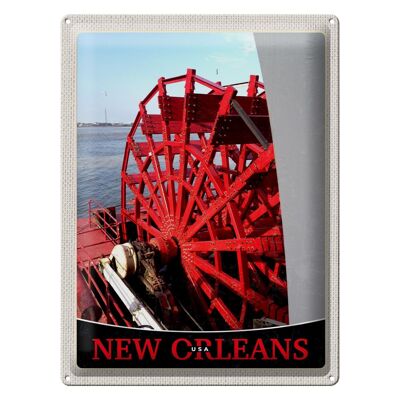 Blechschild Reise 30x40cm New Orleans Amerika USA Steambot