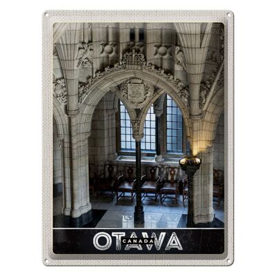 Signe en étain voyage 30x40cm, Sculpture intérieure d'église d'Ottawa Canada