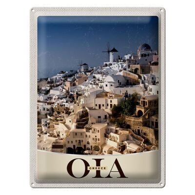 Blechschild Reise 30x40cm Oia Greece Insel Griechenland Urlaub