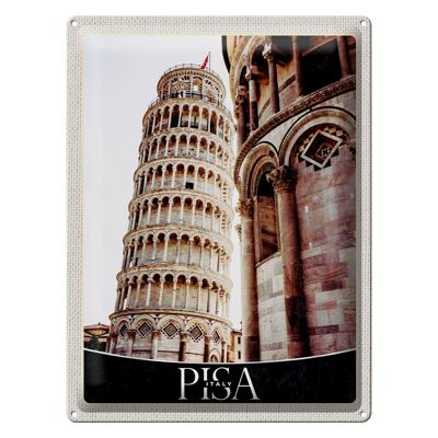 Targa in metallo da viaggio 30x40 cm Pisa Torre pendente Architettura natalizia