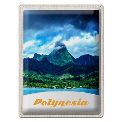 Blechschild Reise 30x40cm Polynesien Insel Australien Pazifik