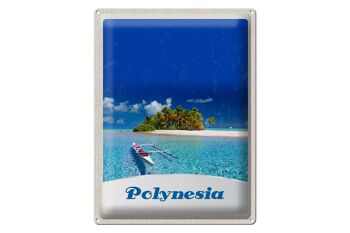 Panneau de voyage en étain, 30x40cm, polynésie, île de rêve, bateau australien 1