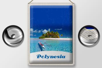 Panneau de voyage en étain, 30x40cm, polynésie, île de rêve, bateau australien 2