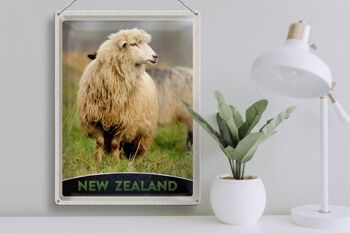 Signe en étain voyage 30x40cm, nouvelle-zélande Europe mouton prairie Nature 3