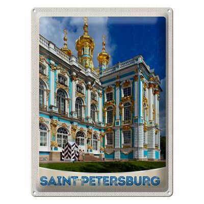 Blechschild Reise 30x40cm Saint Petersburg Russland Architektur