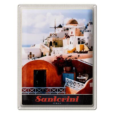 Cartel de chapa Viaje 30x40cm Santorini Grecia Isla de Europa