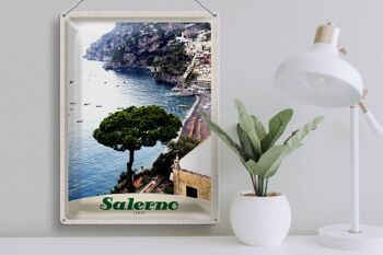 Panneau en étain voyage 30x40cm, Salerne, italie, mer, plage, bateau solaire 3