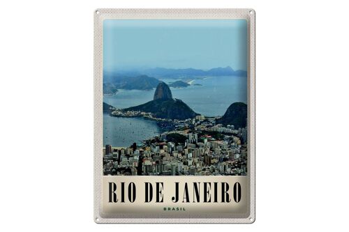 Blechschild Reise 30x40cm Rio de Janeiro Brasilien Amerika Stadt