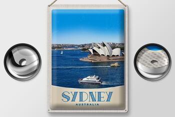 Panneau de voyage en étain, 30x40cm, Sydney, australie, bateau de mer, Yacht 2