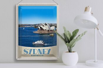 Panneau de voyage en étain, 30x40cm, Sydney, australie, bateau de mer, Yacht 3