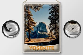 Signe en étain voyage 30x40cm, Yosemite America Road Mountains 2
