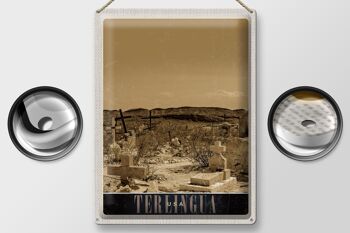 Panneau en étain voyage 30x40cm, Therlingua USA America Tombstone Desert 2