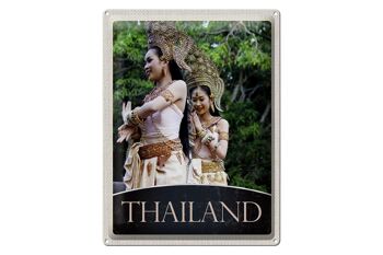 Signe en étain voyage 30x40cm, thaïlande, tropiques, Nature, femme, Religion 1