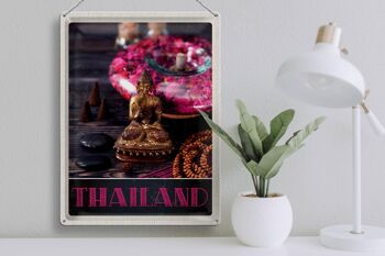 Signe en étain voyage 30x40cm, thaïlande, asie, bouddha, dieu, Religion 3