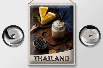 Signe en étain voyage 30x40cm, thaïlande vacances nourriture gâteau boisson 2