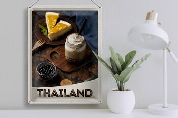 Signe en étain voyage 30x40cm, thaïlande vacances nourriture gâteau boisson 3