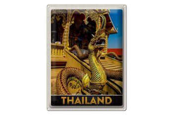 Panneau de voyage en étain, 30x40cm, thaïlande, asie, Dragon, Temple coloré 1
