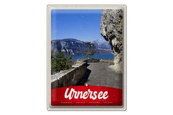 Signe en étain voyage 30x40cm, lac d'urner, suisse, Europe, vacances en montagne 1