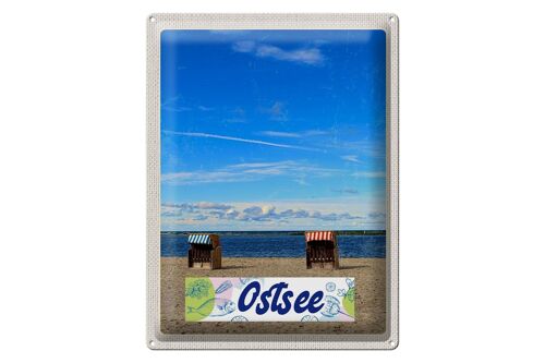 Blechschild Reise 30x40cm Ostsee Küste Strand Urlaub