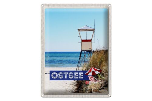 Blechschild Reise 30x40cm Ostsee Strand Deutschland Meer Urlaub