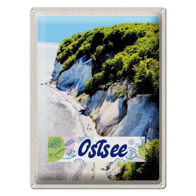 Cartel de chapa de viaje, 30x40cm, mar Báltico, playa, naturaleza, bosques, montañas