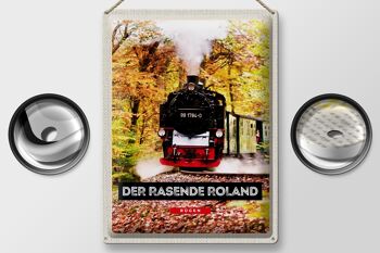 Plaque en tôle Voyage 30x40cm Rügen la locomotive Roland de course 2