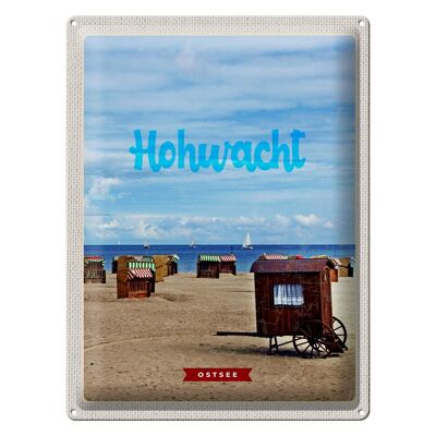 Cartel de chapa de viaje 30x40cm Hochwacht Barcos de la costa del Mar Báltico