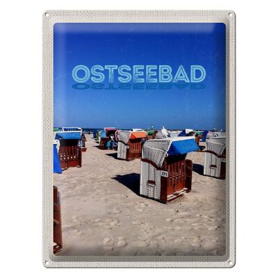 Blechschild Reise 30x40cm Ostseebad Deutschland Meer