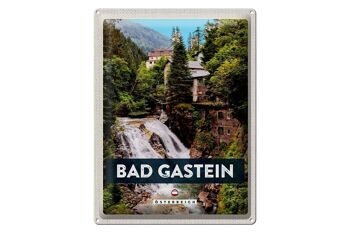 Panneau en étain voyage 30x40cm, cascade de Bad Gastein, forêt naturelle 1