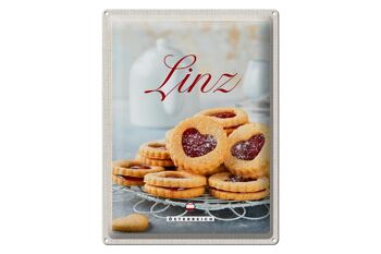 Plaque en tôle voyage 30x40cm Linz pâtisseries biscuits garniture aux fraises 1