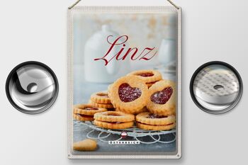 Plaque en tôle voyage 30x40cm Linz pâtisseries biscuits garniture aux fraises 2