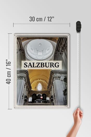 Panneau en étain voyage 30x40cm, église de Salzbourg Autriche de l'intérieur 4