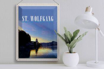 Plaque en tôle Voyage 30x40cm pcs. Wolfgang See Autriche vacances 3